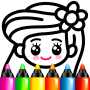 icon Kids Drawing Games: Color Book(bambini Giochi di disegno per bambini: colorare)