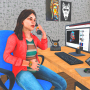 icon Pregnant Mother Office Life 3D (Madre incinta Vita in ufficio)