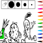 icon Coloring children (Bambini da colorare)