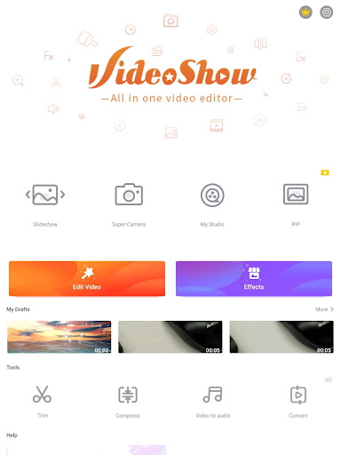 Editor video gratuito e creatore con musica - VideoShow
