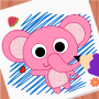icon Purple Pink Coloring Book-Kids(Purple Pink Coloring Book)