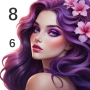 icon Beauty Color by number game (Beauty Colora per numero gioco)