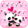 icon Pink Panda Couple(Pink Panda Couple Keyboard Background
)