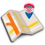 icon Map of Croatia offline(Mappa della Croazia offline)