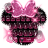 icon Pink Diamond Mouse Glitter Bow Keyboard(Tema della tastiera con fiocco rosa con topo e glitter) 10001002