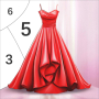 icon Gown Color by Number Book (Gown Color per Number Book)