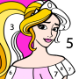 icon Princess Coloring by Number (Principessa Colorazione per numero)
