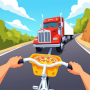 icon Pizza Delivery Boy: Bike rush