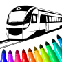 icon Trains coloring pages game(Gioco del treno: libro da colorare.)