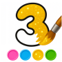 icon Numbers Coloring(Numero ABC da colorare per bambini)